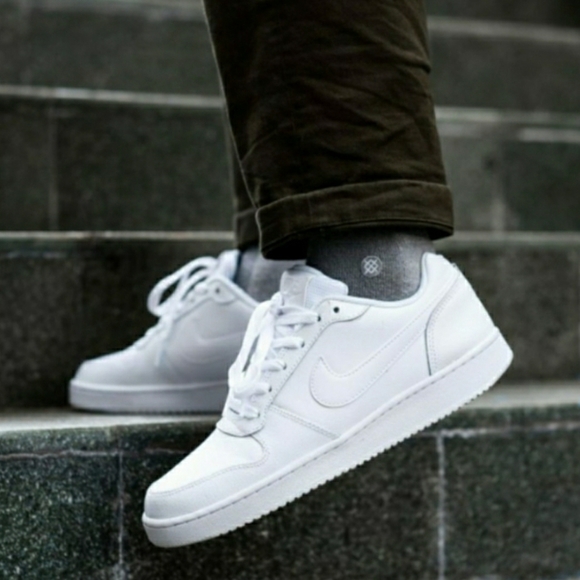 Nike Ebernon Low Triple White AQ1779-100 Trainer Sneakers Shoes Women's 7.5 - Picture 3 of 10